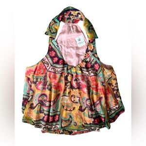 FREE PEOPLE Women's Strawberry Print Sleeveless Top Tank Halter Size Small